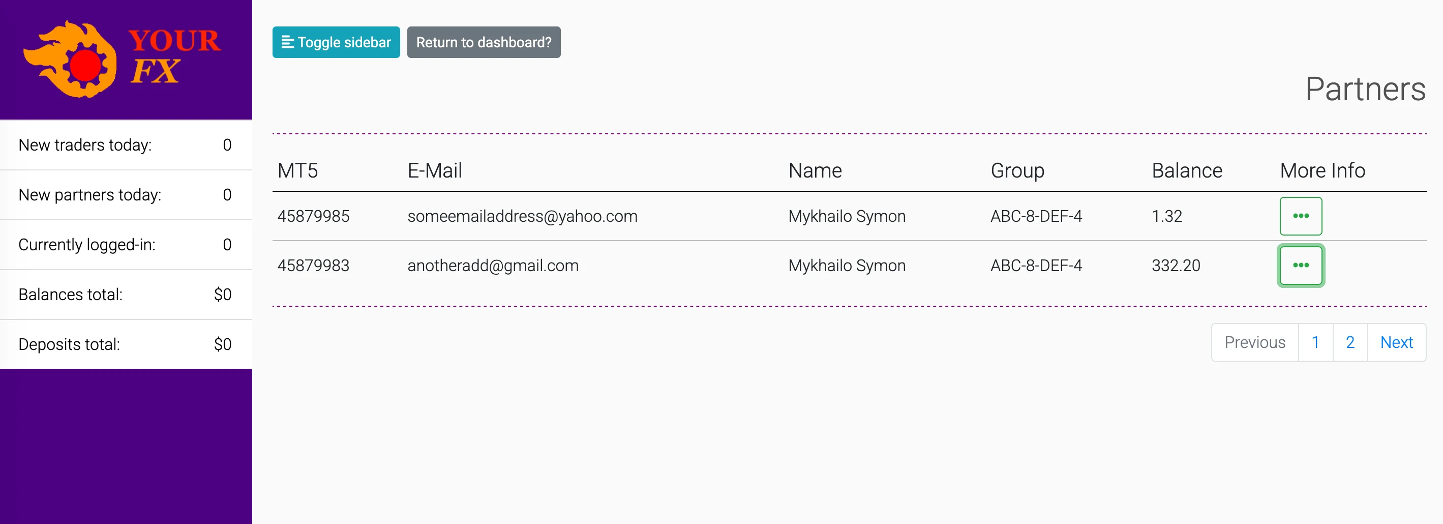 Giao diện Broker 10